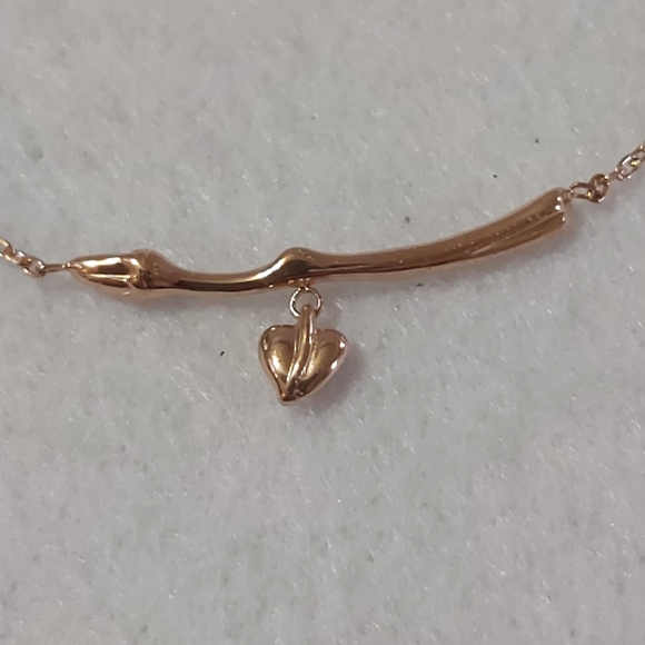 Titanium Steel Rose Gold Heart Link Bracelet - Picture 3 of 6